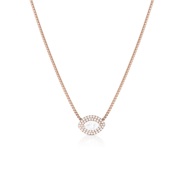 double halo horizontal marquise diamond choker  <span class='visuallyhidden'>Call or text 323-404-2959 if you need shopping assistance.</span>